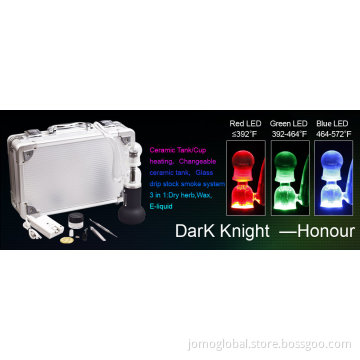 Jomo New E Cig Mods Dark Knight Honour Patent Dry Herb Vaporizer, with Glass Stock Smoke System